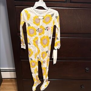 Carter's Yellow and White sunflower pajamas